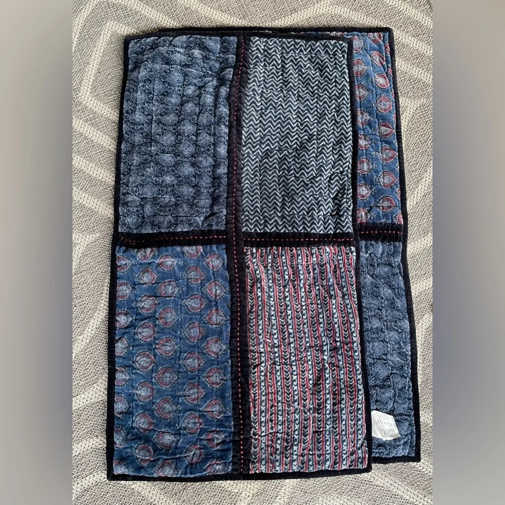 Pottery Barn velvet patchwork king shams set of 2 pillow covers cushions Jori